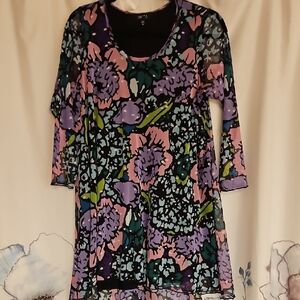 Floral Multicolor Tunic Top